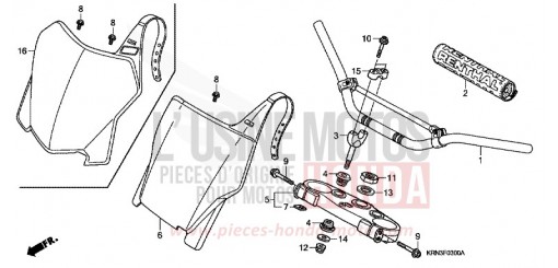 ROHRGRIFF/OBERE BRUECKE CRF250R5 de 2005